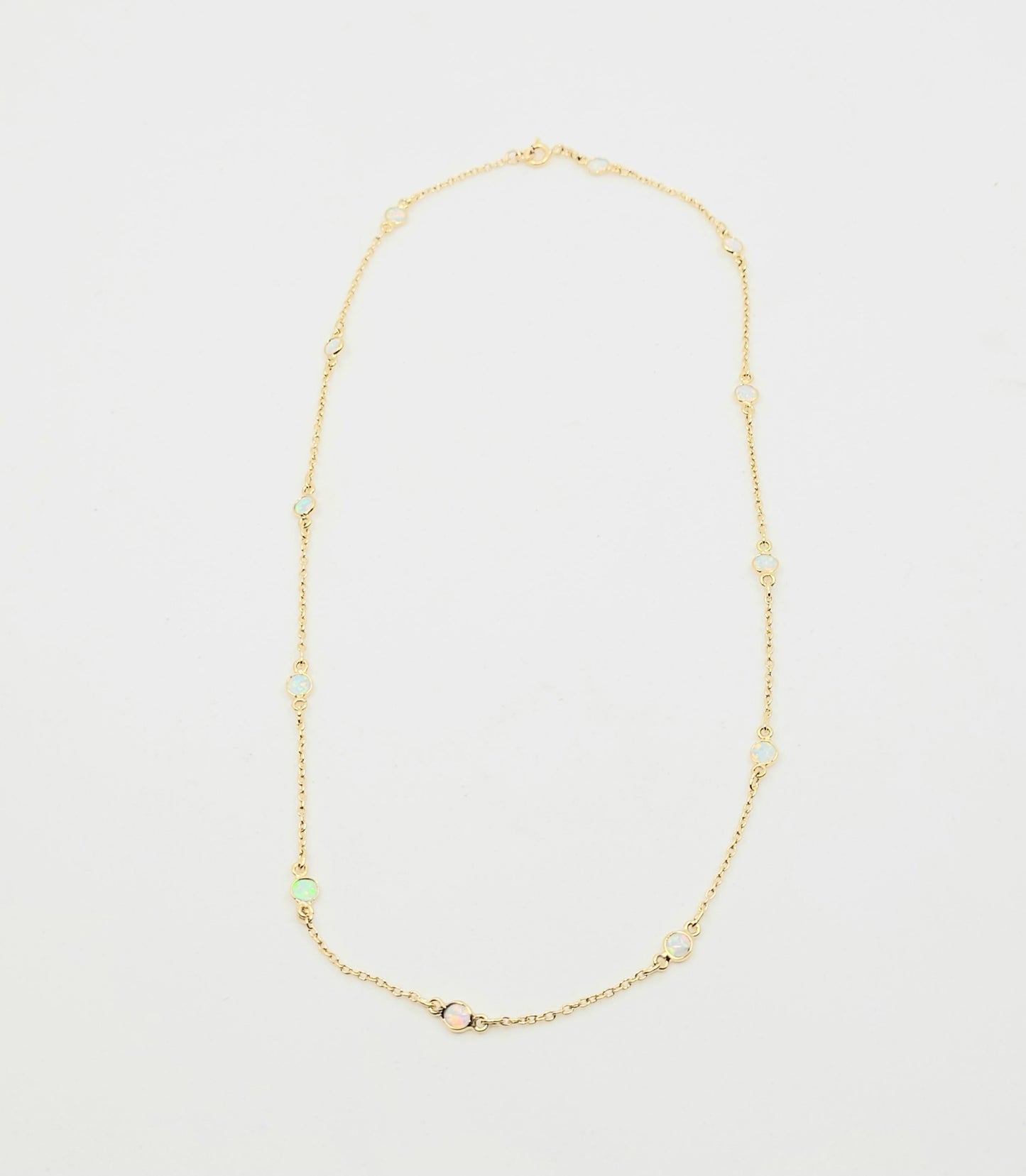 Charming White Opal Necklace-LN27VS-18