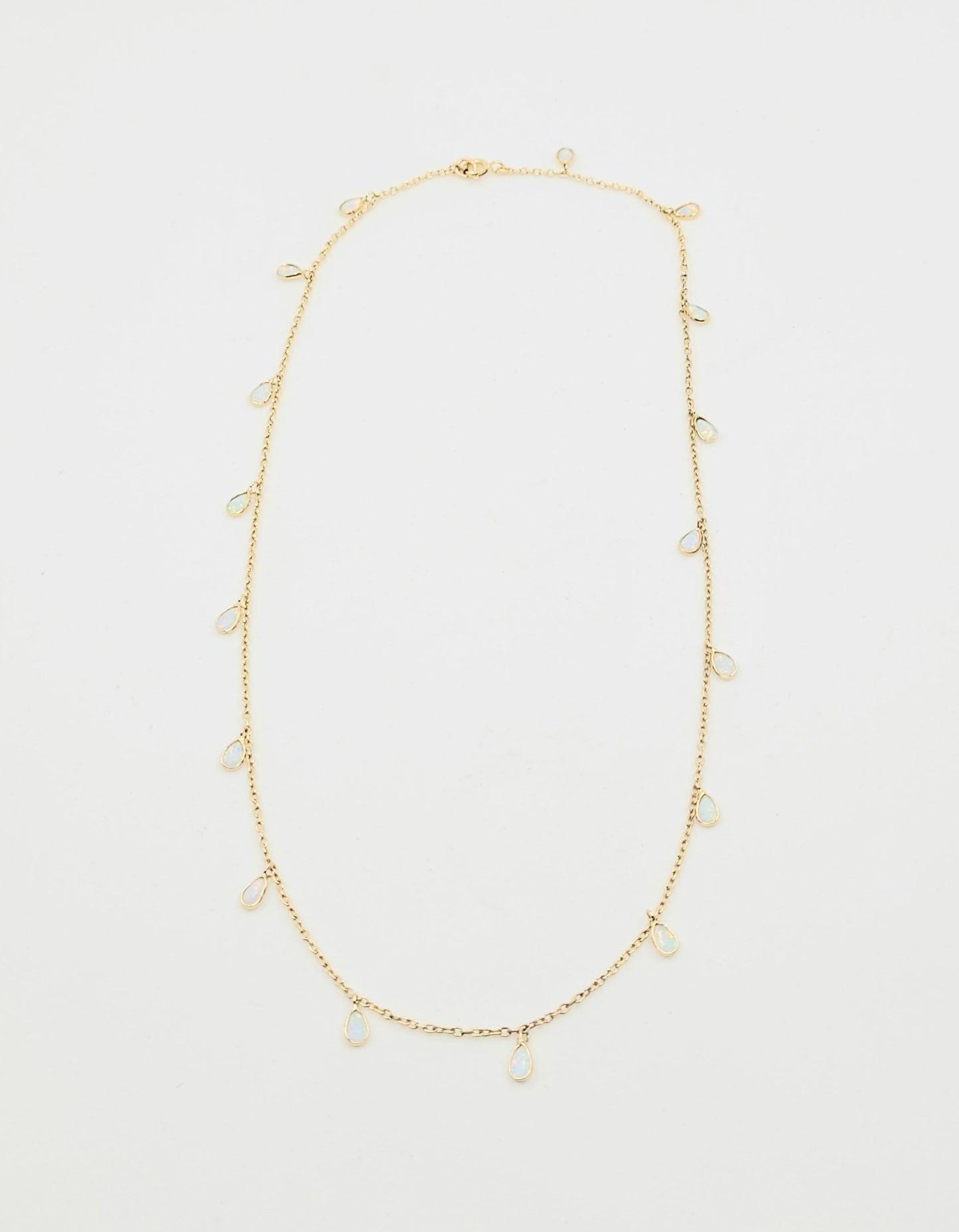 Charming Opal Teardrop Necklace-LN15VS - 18W