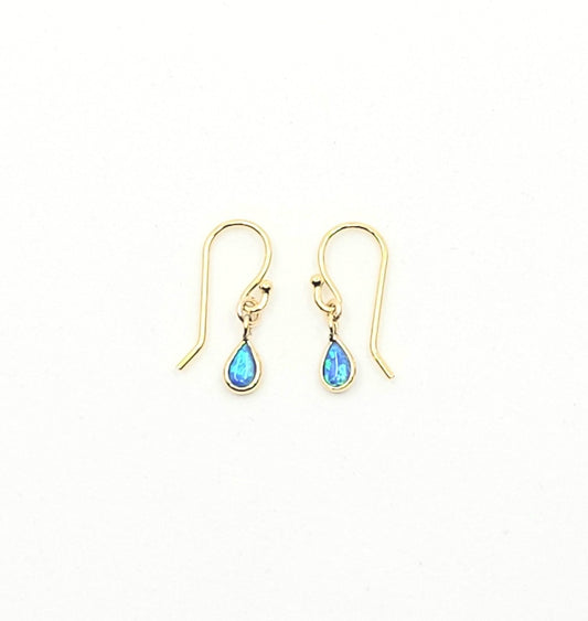 Charming Blue Opal Pear Drops
