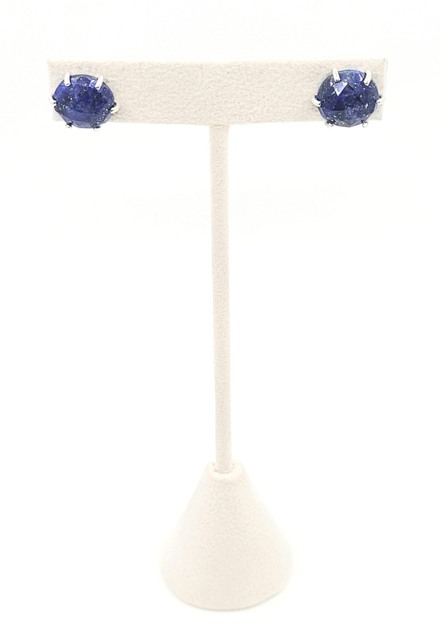 Lapis Rosecut Round Prong Studs