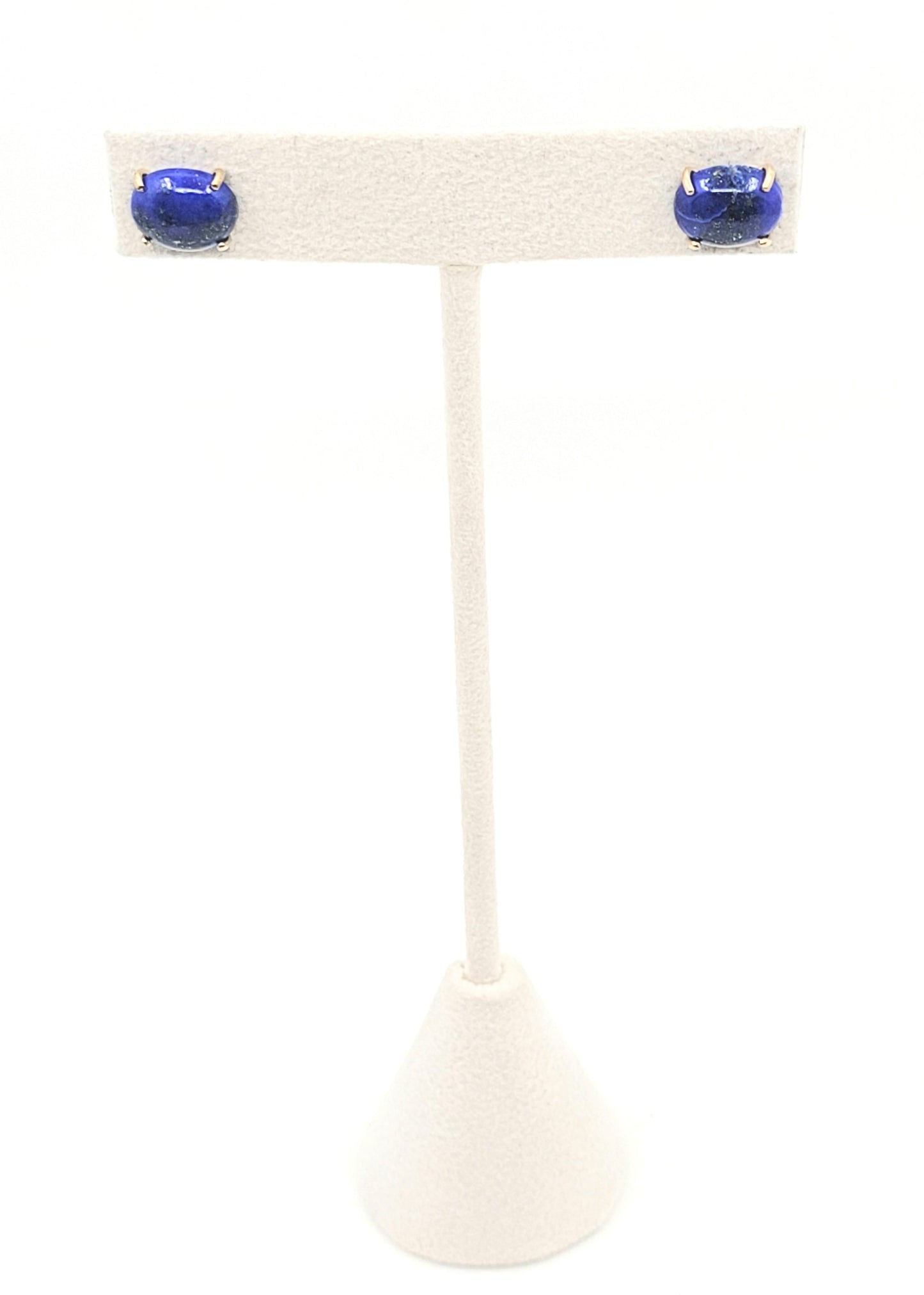 Lapis Oval Prong Studs-LE41GF