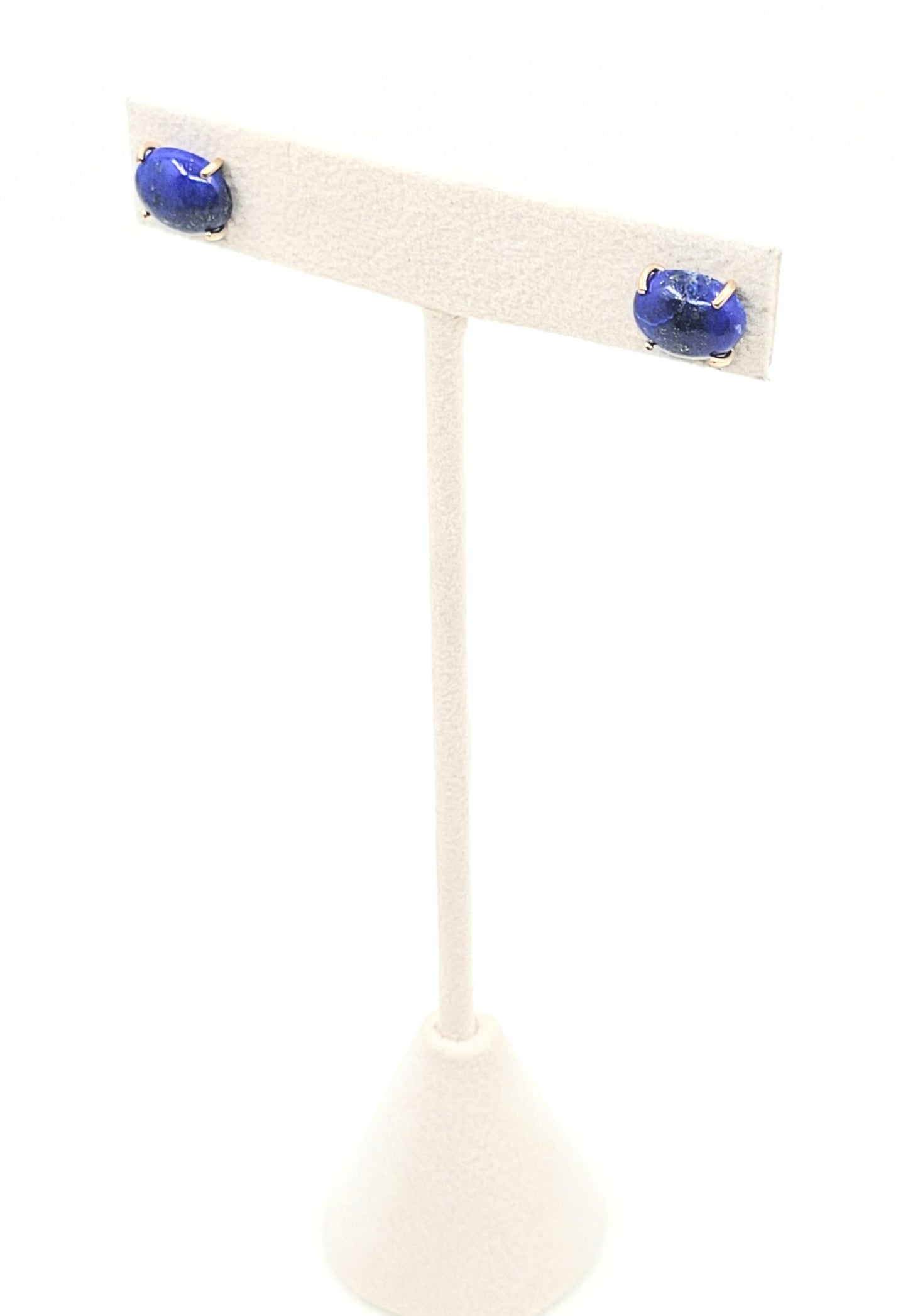 Lapis Oval Prong Studs-LE41GF