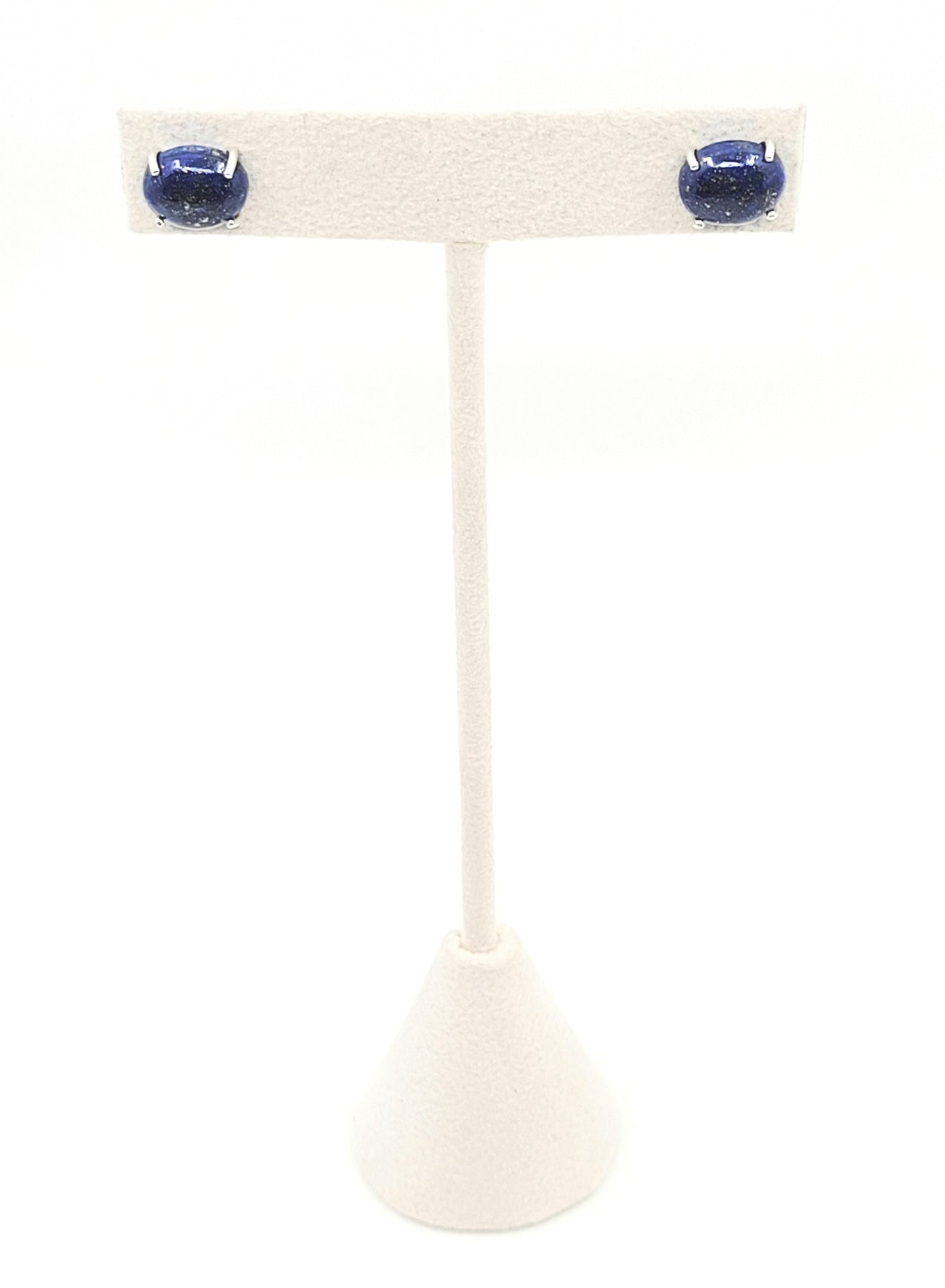 Lapis Oval Prong Studs-LE41GF