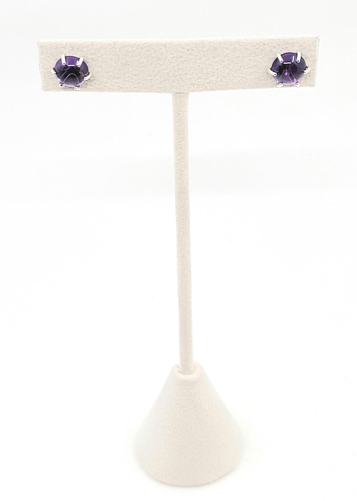 Amethyst Prong Studs