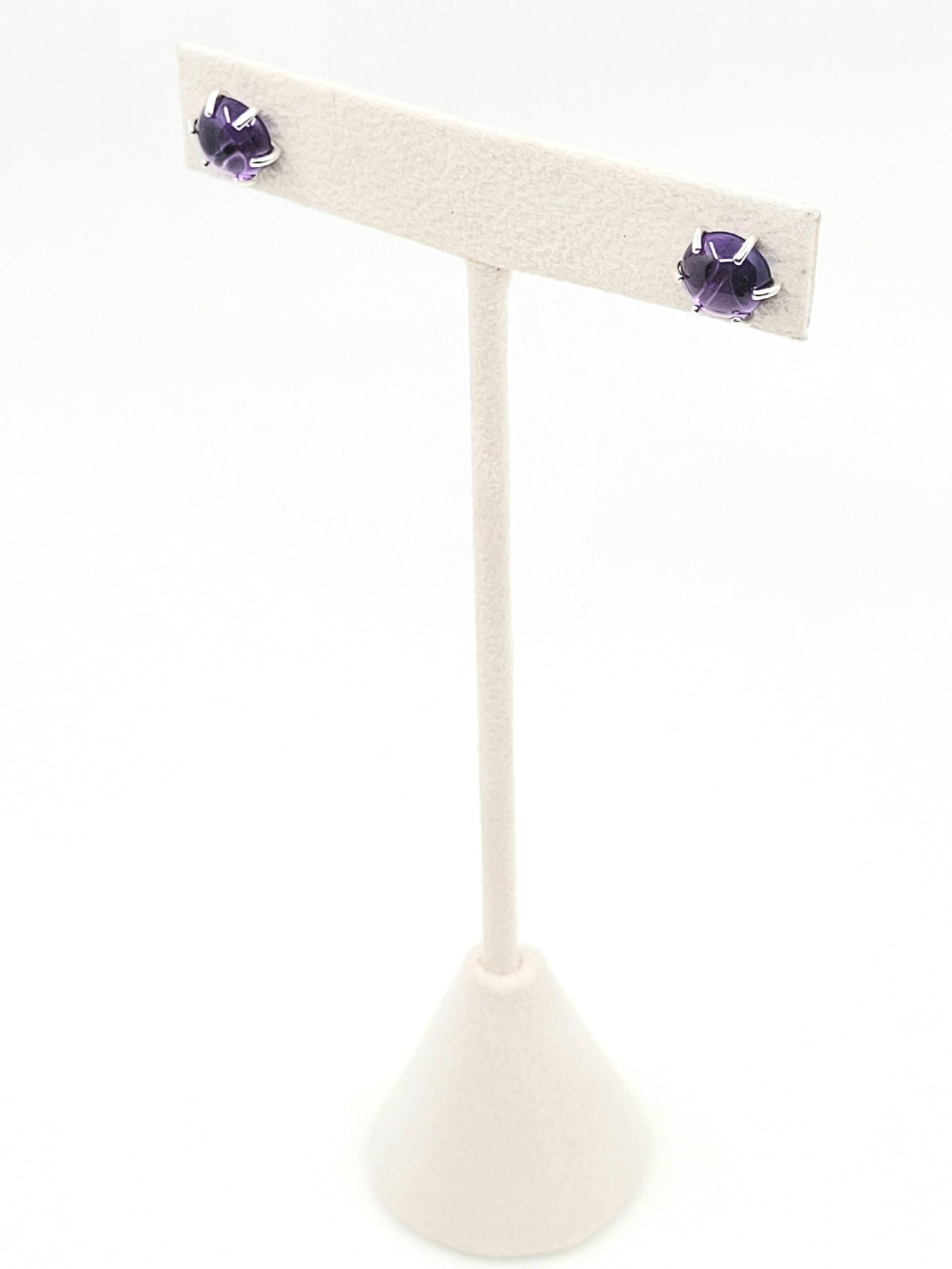 Amethyst Prong Studs