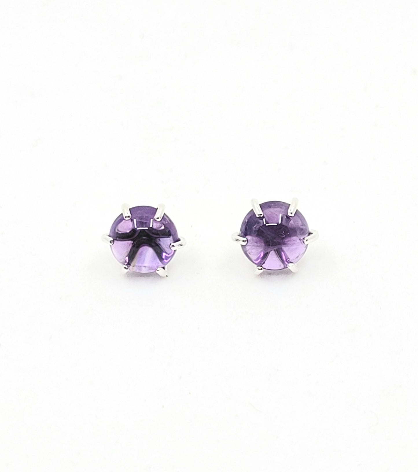 Amethyst Prong Studs