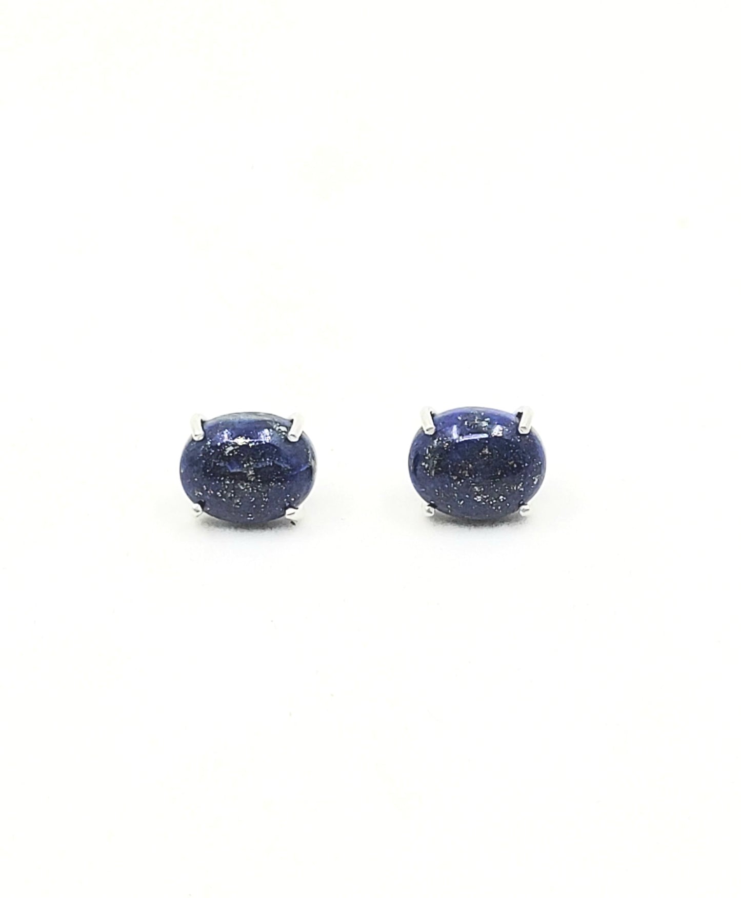 Lapis Oval Prong Studs-LE41GF