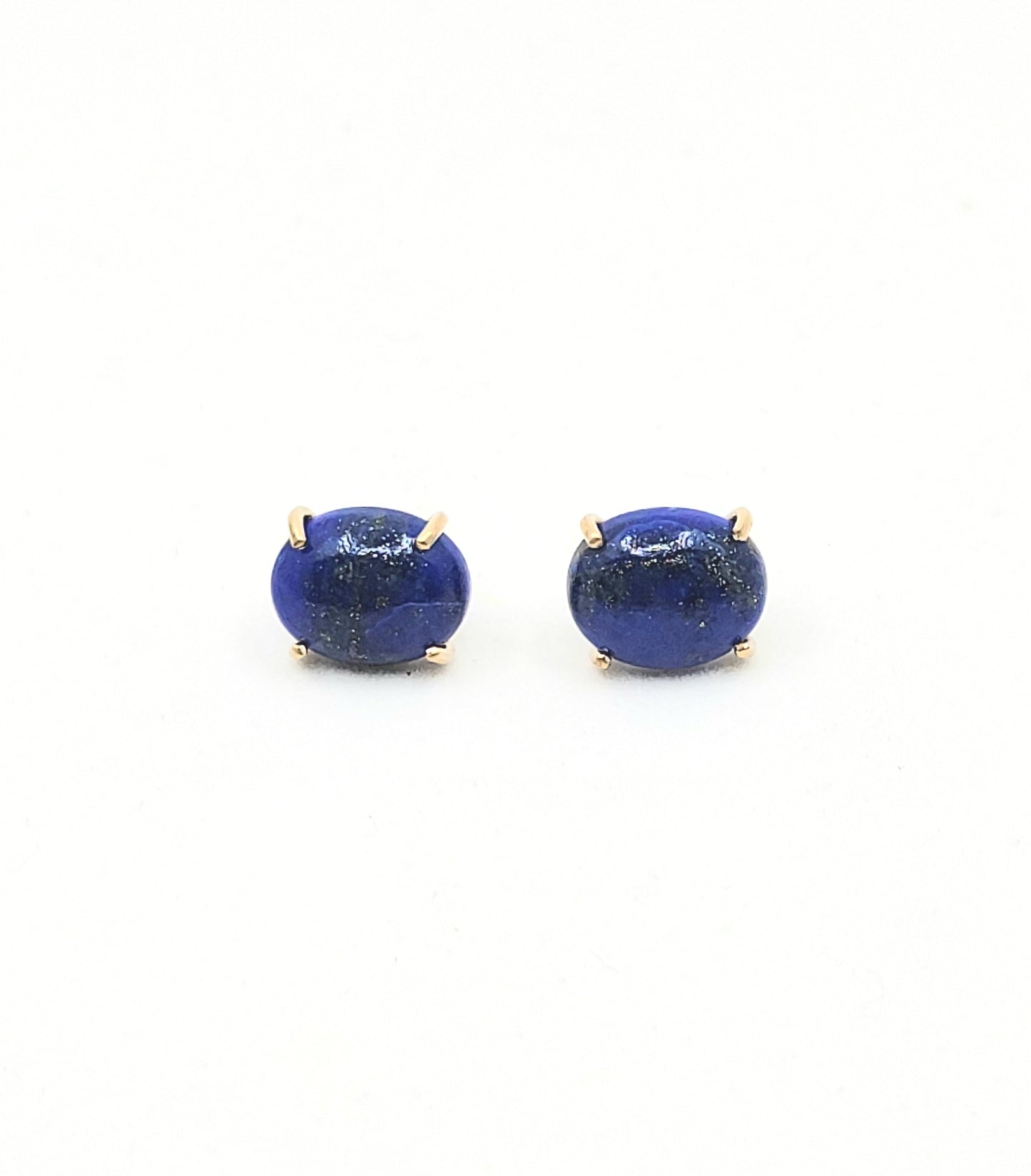 Lapis Oval Prong Studs-LE41GF