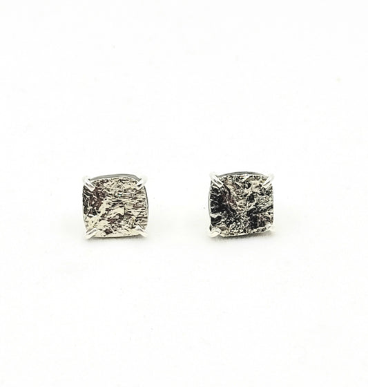 Mini Pyrite Square Studs