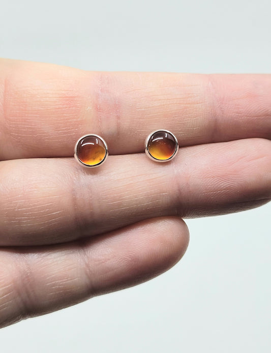 Sunrise Carnelian Stud