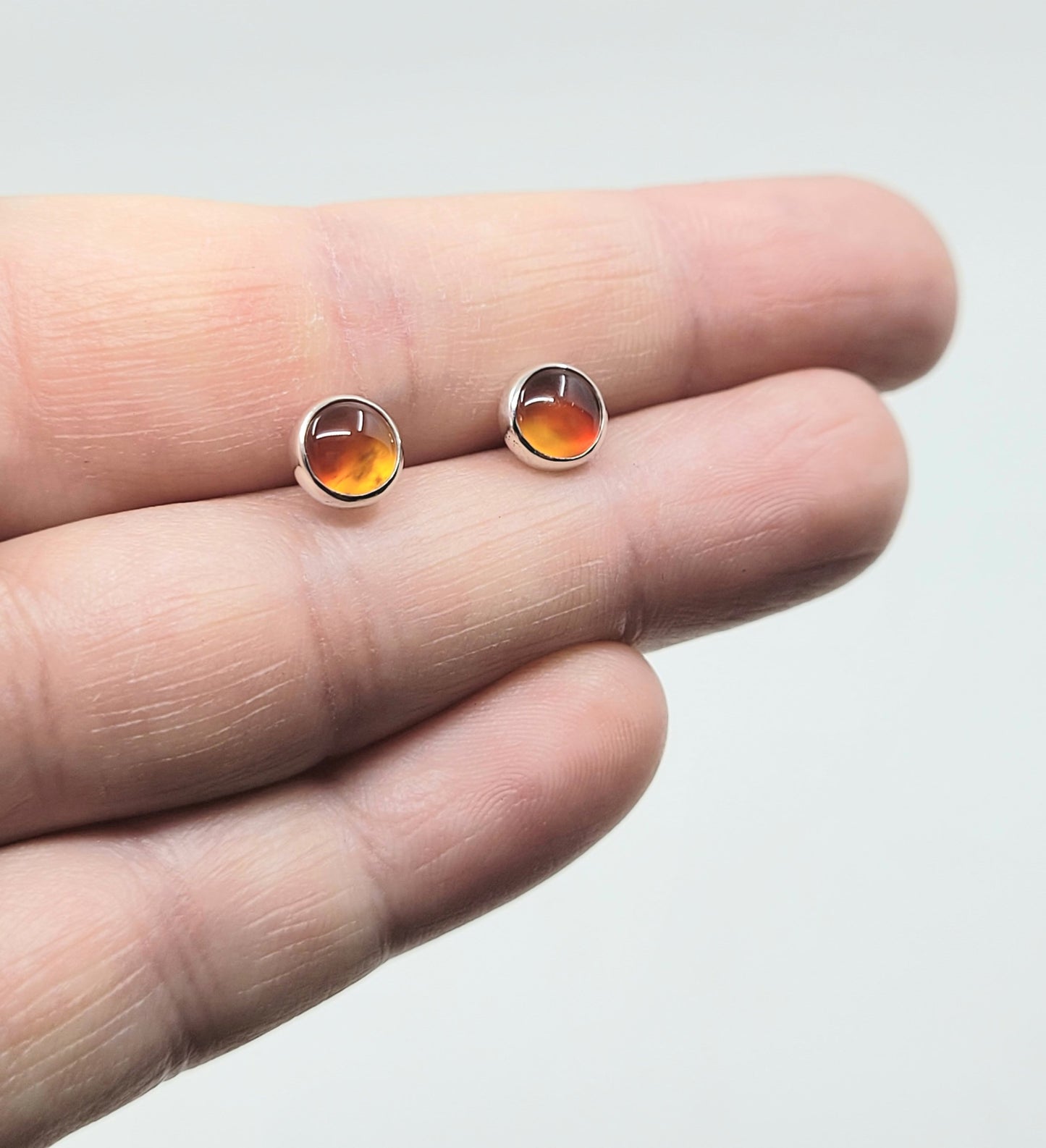 Sunrise Carnelian Stud