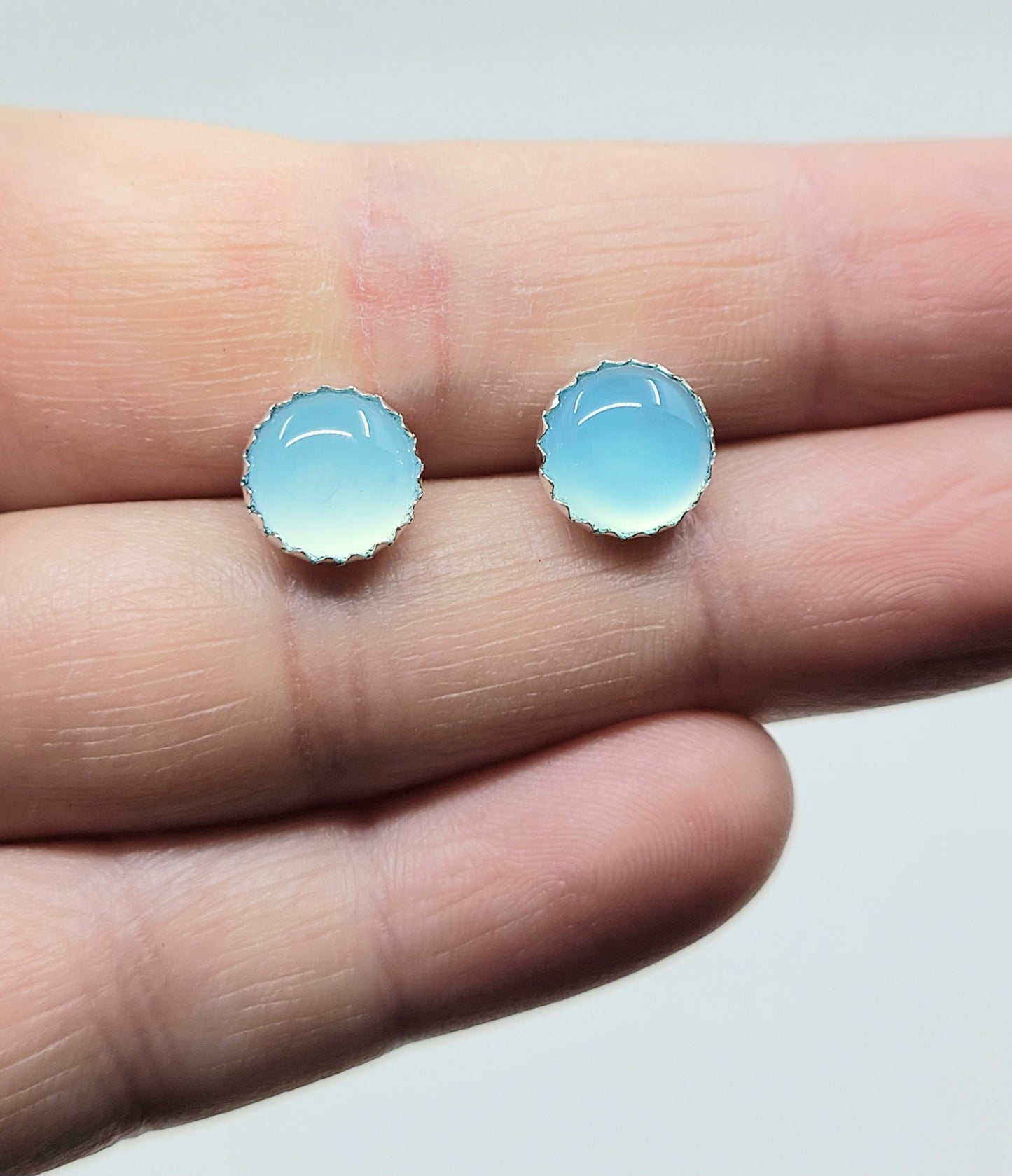 Western Chalcedony Studs