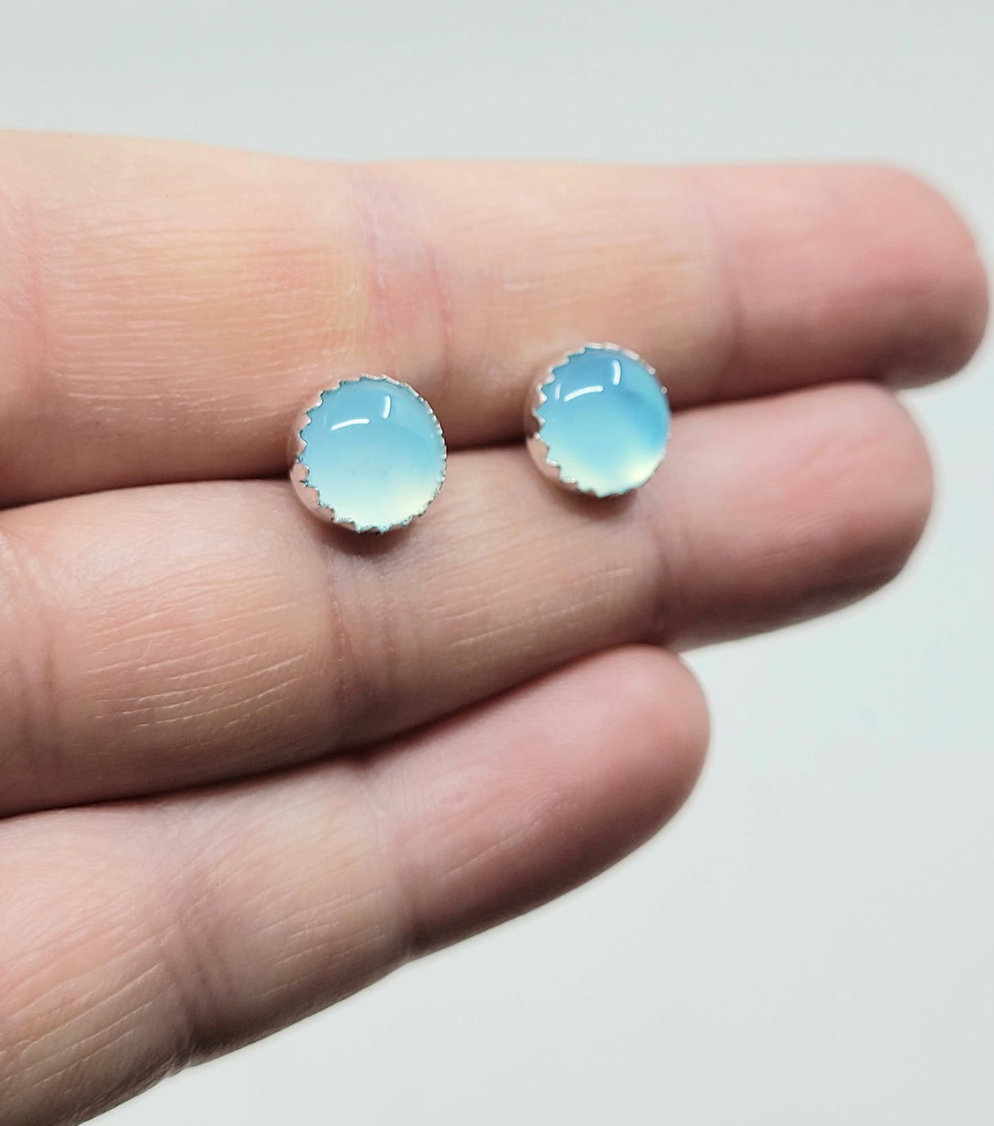 Western Chalcedony Studs