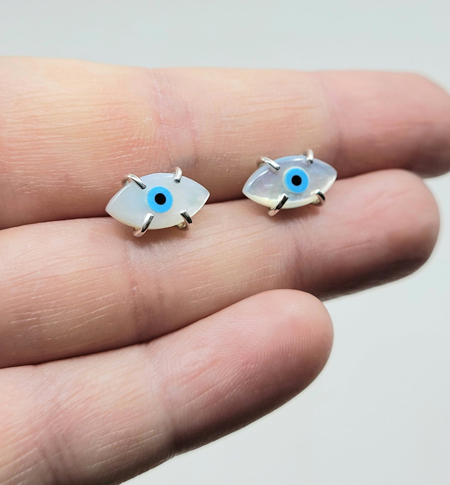 Evil Eye Prong Studs