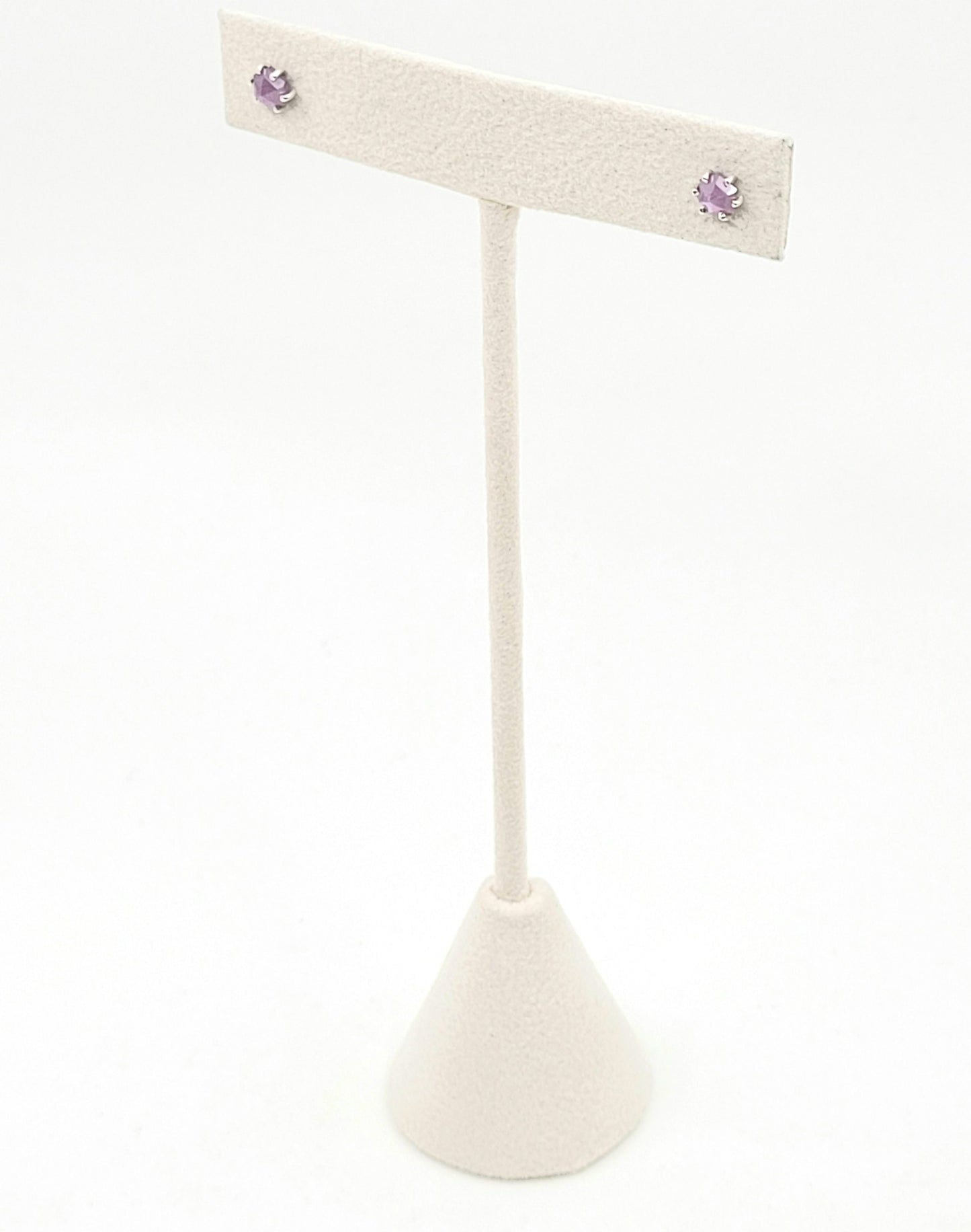 Pink Sapphire Hexagon Studs-LE32GF