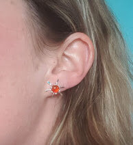 Carnelian Atomic Starburst Studs