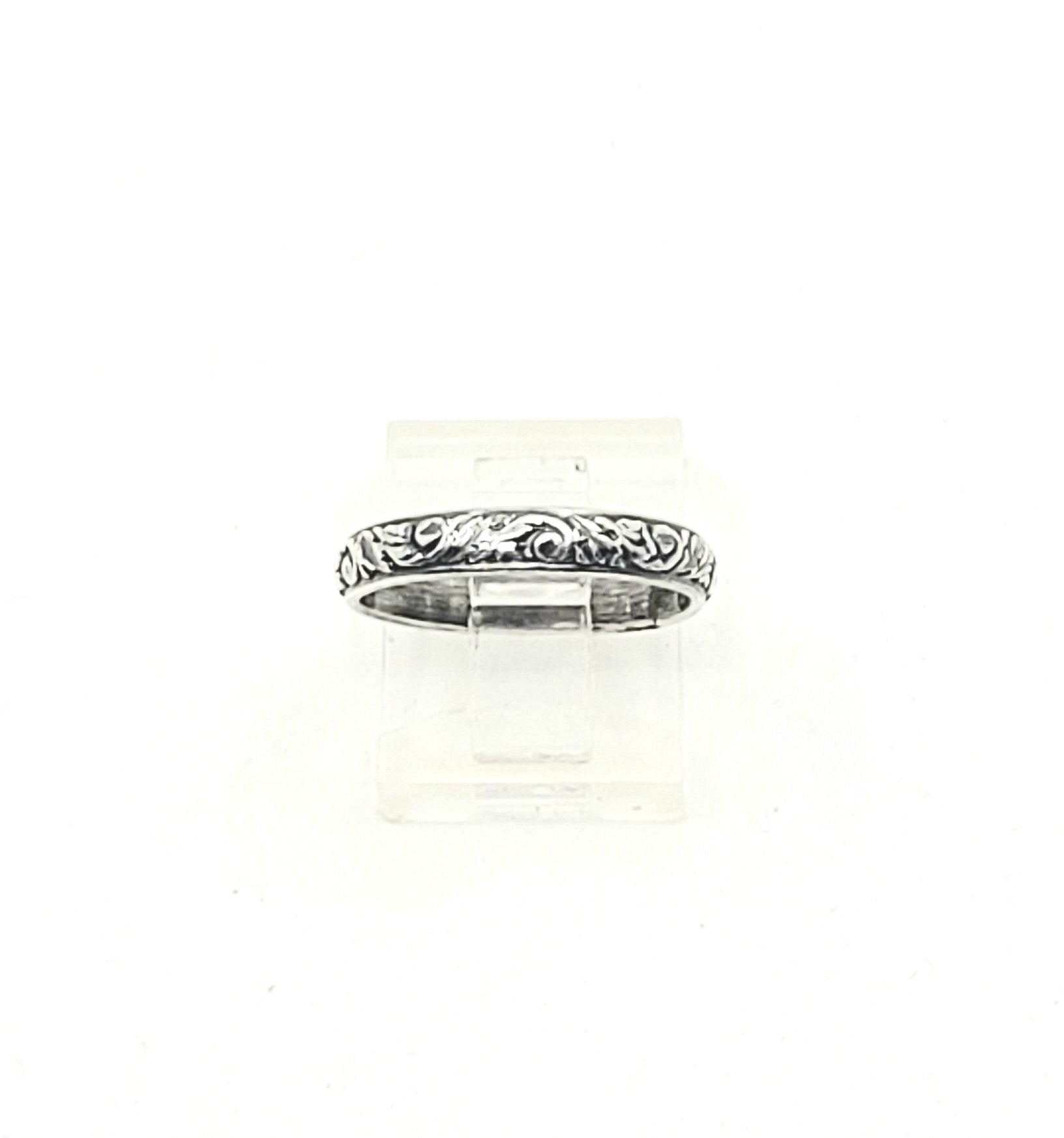 Scroll Patterned Ring Band-R7-13