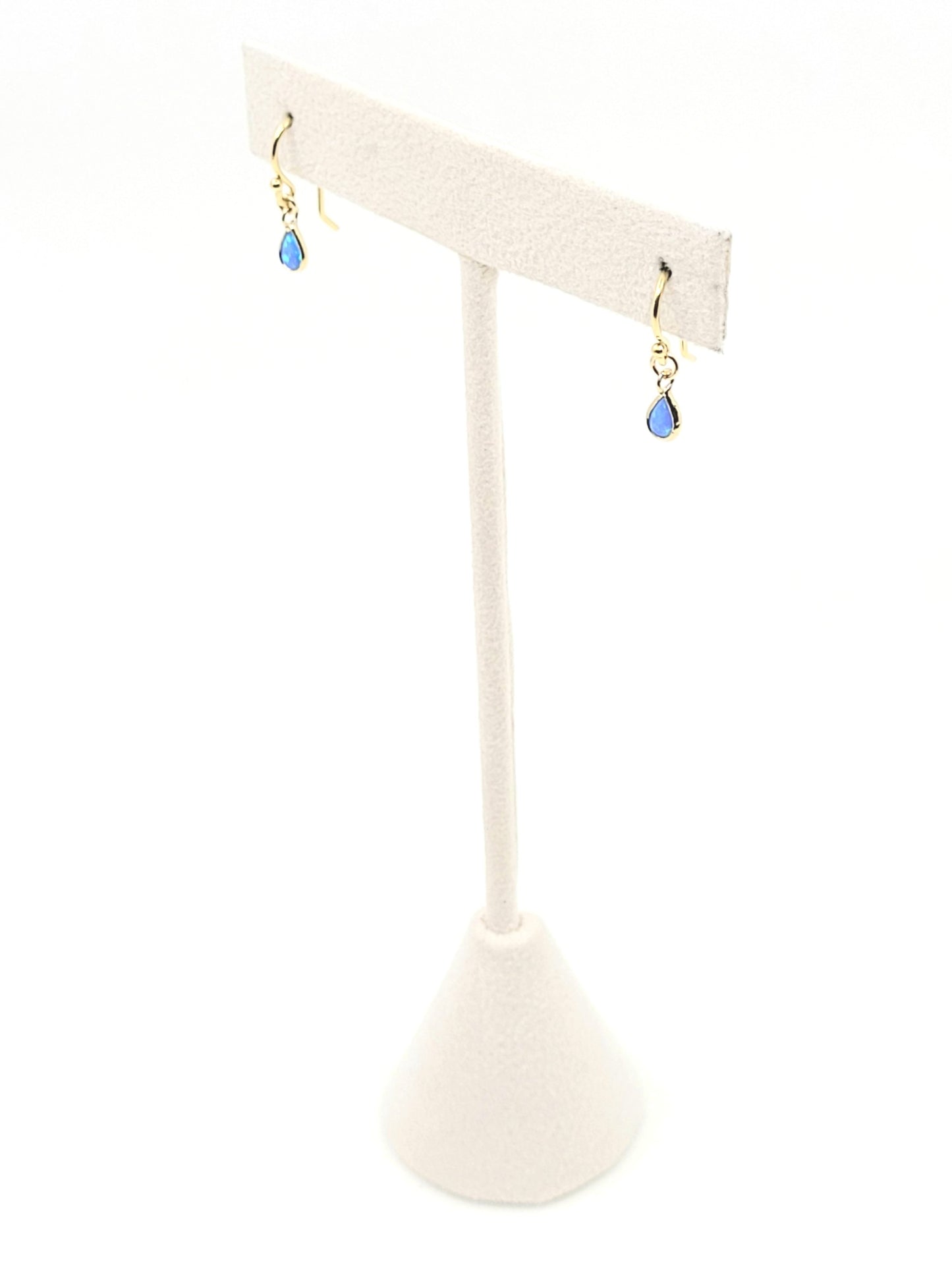 Charming Blue Opal Pear Drops