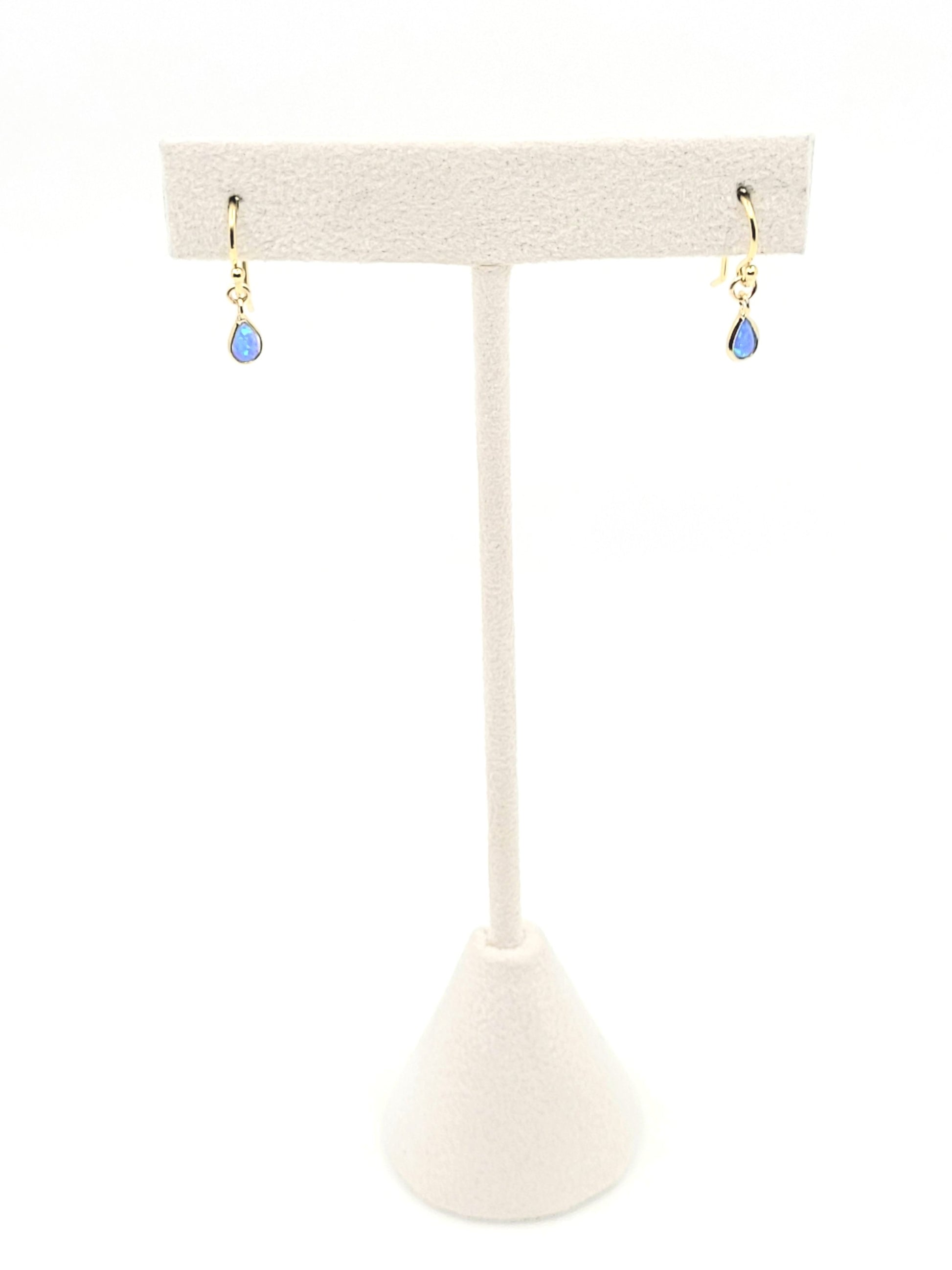 Charming Blue Opal Pear Drops