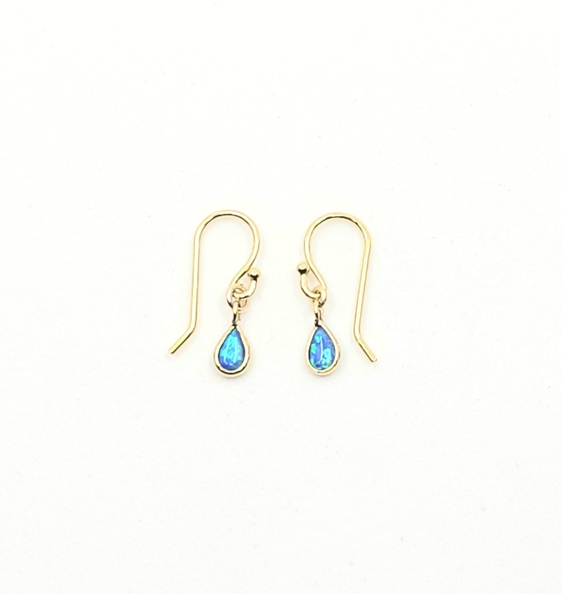 Charming Blue Opal Pear Drops