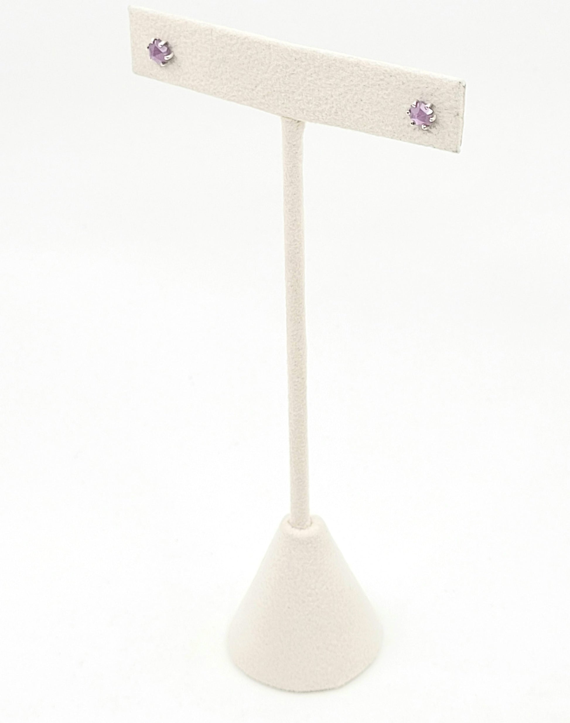 Pink Sapphire Hexagon Studs-LE32GF